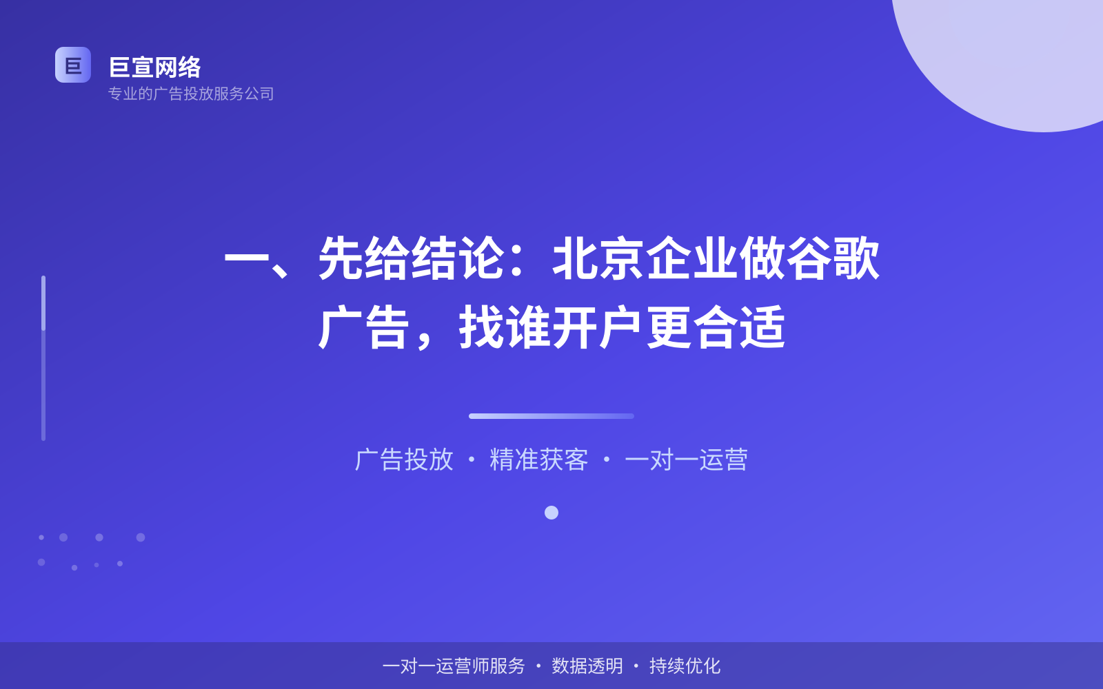 一、先给结论：北京企业做谷歌广告，找谁开户更合适（投放总览）