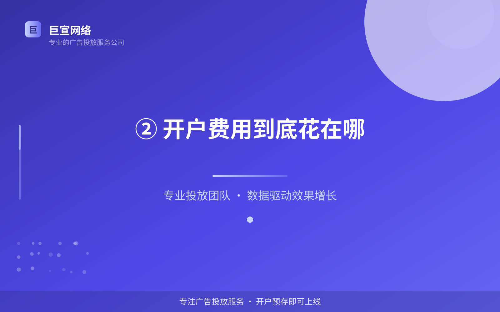 ② 开户费用到底花在哪（投放方式对比）